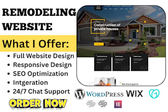 design responsive home remodeling website home renovation construction website