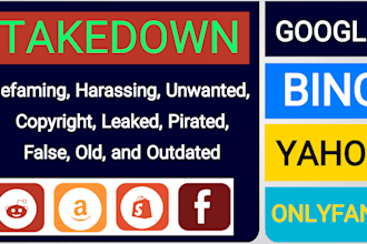 remove defaming, infringing,  unwanted, copyright, leaked, pirated from internet