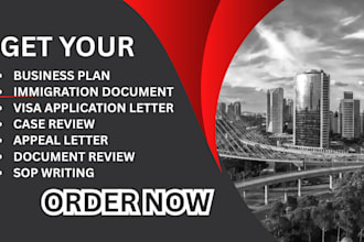 develop write immigration business plans for visa USA, UK, canada startups