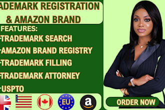do trademark registration UK, canada, USA and eu, amazon brand registry