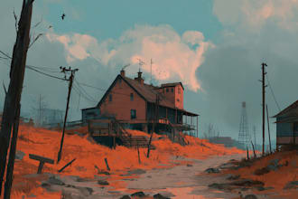 draw any environment concept art and backgrounds for games