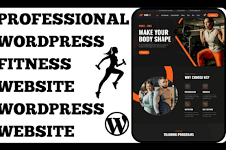 design professional wordpress fitness website gym website wordpress website