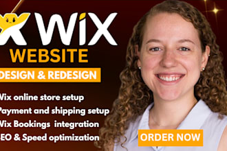 design wix website, wix redesign, wix online store and wix booking