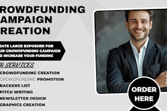 indiegogo and kickstarter campaign creation and promotion for backers and donors