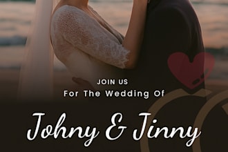 design elegant wedding and save the date invitations