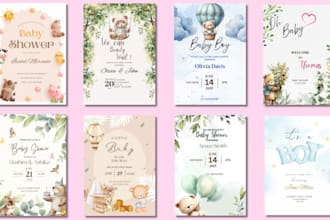 create personalized digital baby shower invites