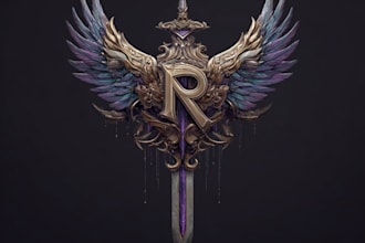 design an animated fantasy, rpg, mmorpg, sci fi game logo