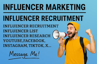 recruit facebook top influencers of any desired niche for your brand promotion