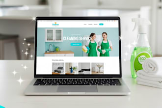 create a responsive wordpress, jobber, bkoala website for your cleaning business