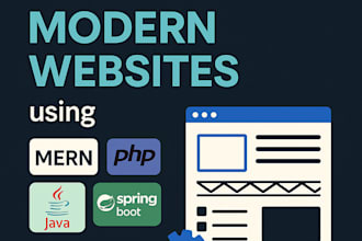 build modern websites using mern, java, or spring boot