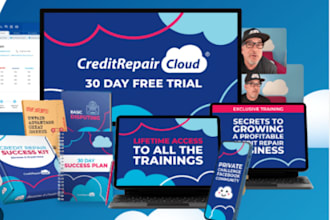 design credit repair website, credit cloud website, finance website