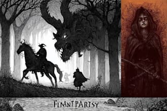draw dark and medieval fantasy illustrations, and horror art