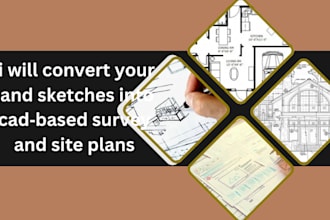 convert your land sketches into cad based survey and site plans