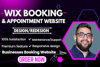 design wix website or ecommerce store wix booking calendar redesign landing page