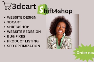 fix bugs upload products design redesign SEO shopify shift4shop 3dcart website