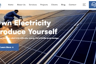 design solar, energy consulting, and renewable energy websites with SEO