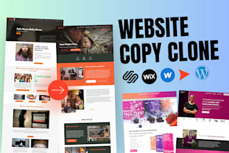 copy, clone duplicate website or convert wix, webflow, squarespace to wordpress