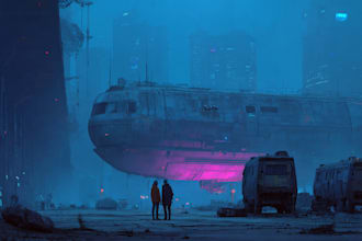 make a futuristic cyberpunk city or background art