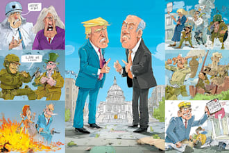 create political and editorial cartoons