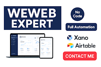 build custom web apps with weweb, xano, airtable, apis, and full automation