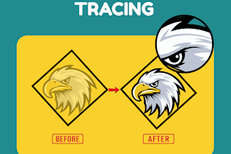 manually vector trace your logo or image with clean precision