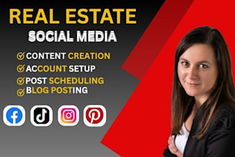 be your real estate social media marketing manager and content creator