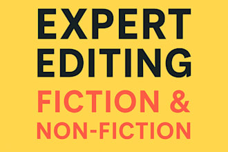 edit and proofread your fiction or nonfiction manuscript