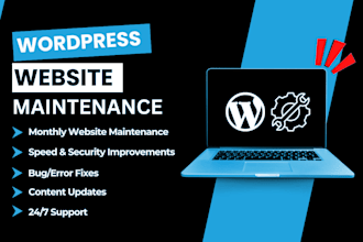 be your website manager for wordpress website maintenance