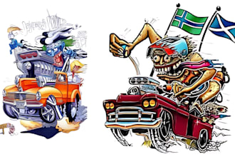 create rat fink popart monster art tattoo cartoon kustom kulture art