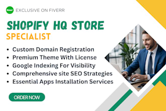 build shopify ecommerce shop, clothing and online sales store experienced va