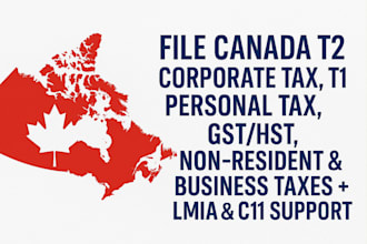 file canada t2, t1 personal tax, gst hst, non resident, business taxes, lmia c11