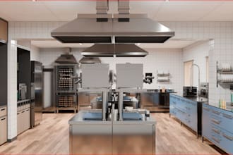 design 3d cozy interior,room layout,stunning lighten,kitchen vanity,cgi dinning
