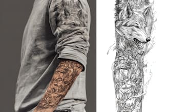 create unique custom tattoo any tattoo design, tattoo artist