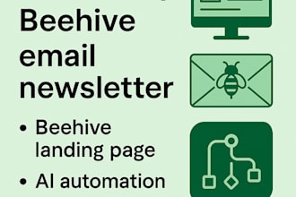 setup beehive email newsletter beehiiv landing page and ai automation