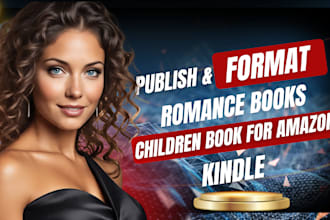 do amazon kindle formatting and book publishing, typesetting for children books