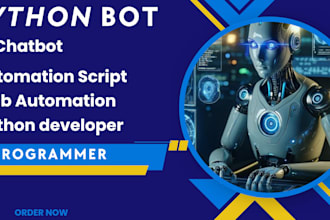 create bot, scripts in python, custom bot, trading bot, python coding, quant