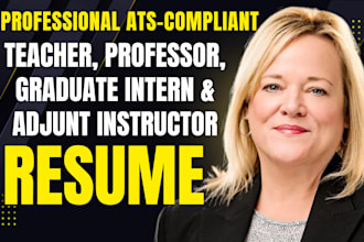 make a professional teacher resume, adjunct instructor CV, professor, intern CV