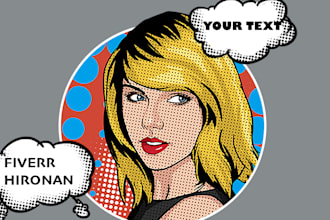 draw you in a retro pop art style