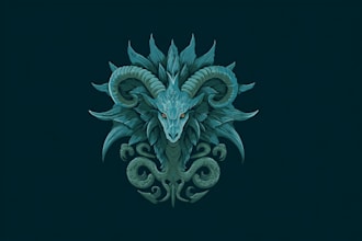 make a fantasy game logo with cool unique magic style