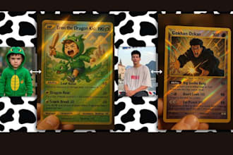 custom pokémon card illustrations, fan art, and trading card design