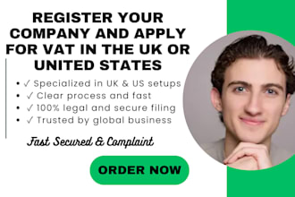 register your company and apply for vat in the UK or united states