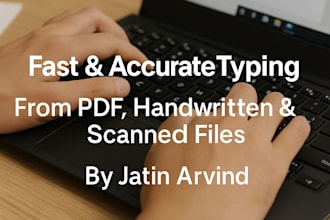 do fast and accurate english typing from pdf,image, or secanned documents
