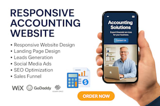 design accounting website, finance, accounting leads accounting social media ads