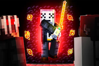 design stunning minecraft cinematic thumbnail
