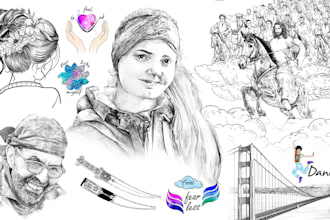 draw stunning custom pencil drawings for you