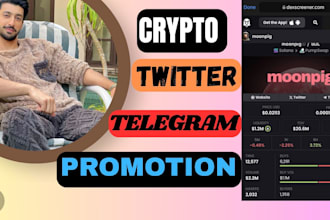 do organic twitter promotion, pump your memecoin, token launch, crypto telegram