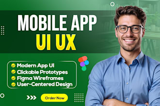 create mobile app UI UX design, wireframe and app prototype in figma