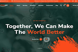 design wix non profit charity website wix donation fundraising ngo website
