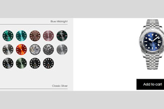 create 2d 3d watch configuration  using zakeke kickflip with custom watch