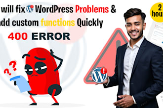 fix wordpress problems and add custom functions quickly